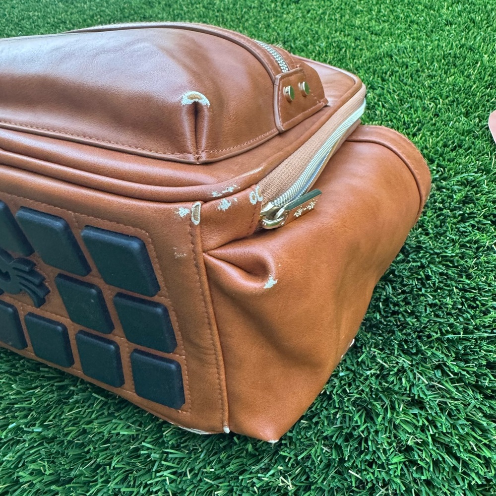 Itzy Ritzy Brown Faux Leather Baby Backpack - Picture 8 of 11